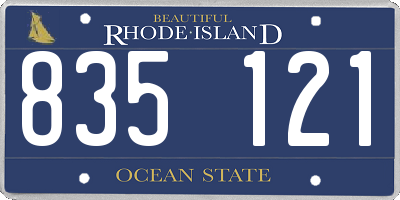 RI license plate 835121