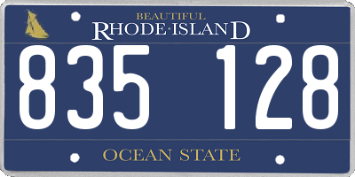 RI license plate 835128