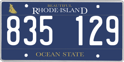 RI license plate 835129