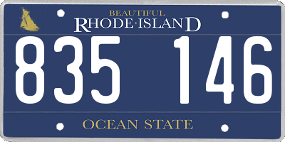 RI license plate 835146