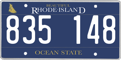 RI license plate 835148