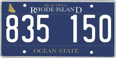 RI license plate 835150