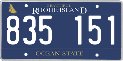 RI license plate 835151