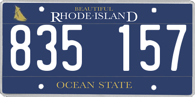 RI license plate 835157