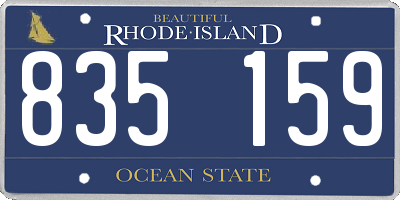 RI license plate 835159