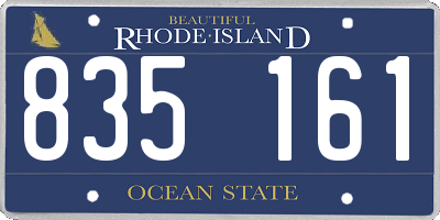 RI license plate 835161