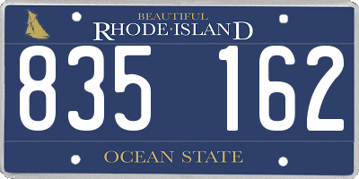 RI license plate 835162