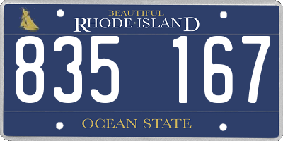 RI license plate 835167