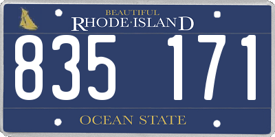 RI license plate 835171