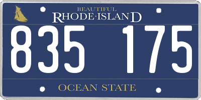 RI license plate 835175