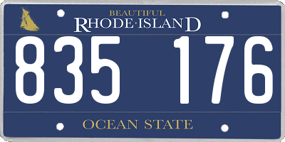 RI license plate 835176