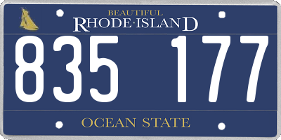 RI license plate 835177