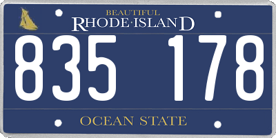 RI license plate 835178