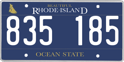 RI license plate 835185