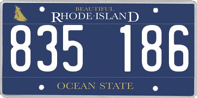 RI license plate 835186