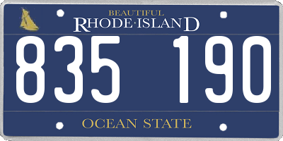 RI license plate 835190