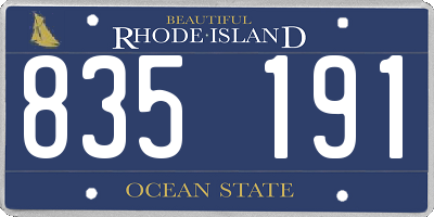 RI license plate 835191