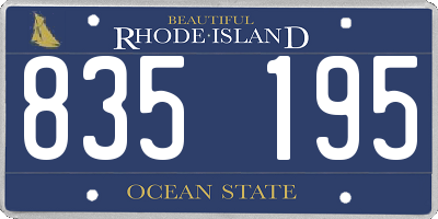 RI license plate 835195