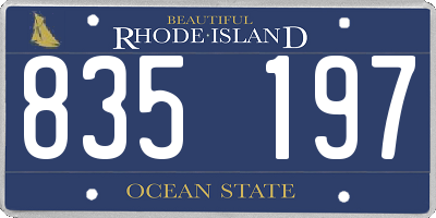 RI license plate 835197