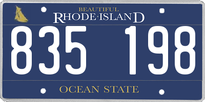 RI license plate 835198