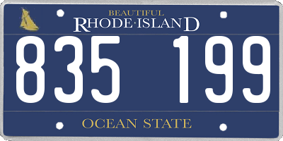 RI license plate 835199