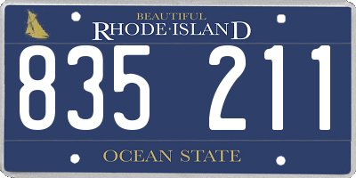 RI license plate 835211