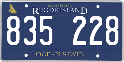 RI license plate 835228
