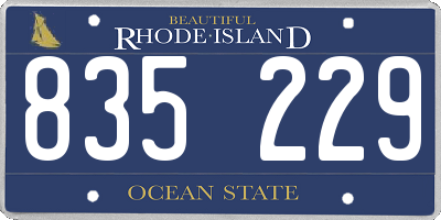RI license plate 835229