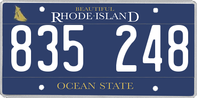 RI license plate 835248