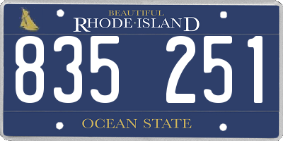 RI license plate 835251