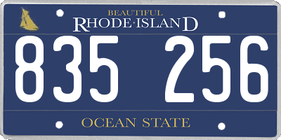 RI license plate 835256