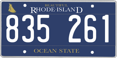 RI license plate 835261
