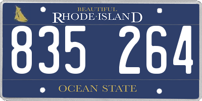RI license plate 835264