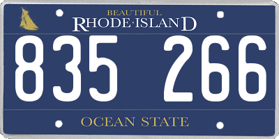 RI license plate 835266