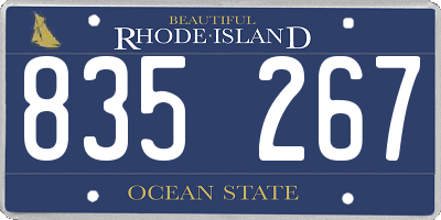 RI license plate 835267