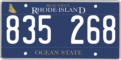 RI license plate 835268