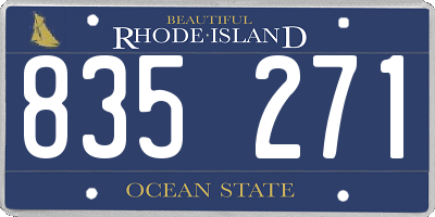 RI license plate 835271