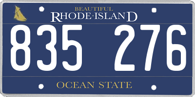RI license plate 835276