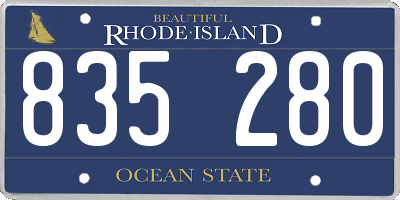 RI license plate 835280