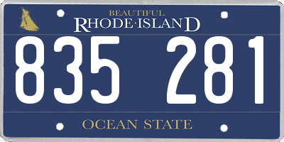 RI license plate 835281
