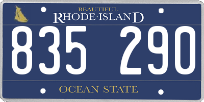 RI license plate 835290