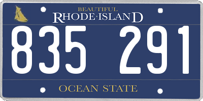 RI license plate 835291