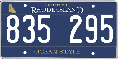 RI license plate 835295