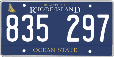 RI license plate 835297