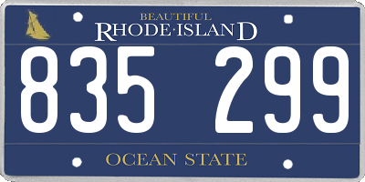 RI license plate 835299