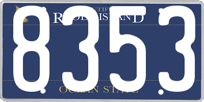 RI license plate 8353
