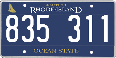 RI license plate 835311