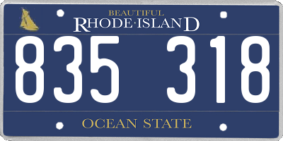 RI license plate 835318