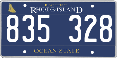 RI license plate 835328