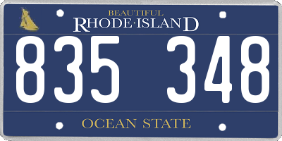 RI license plate 835348